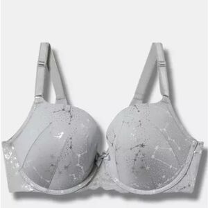 Torrid Perfect T-Shirt Push-Up Bra 44 DDD (44F) Starlight formal gray